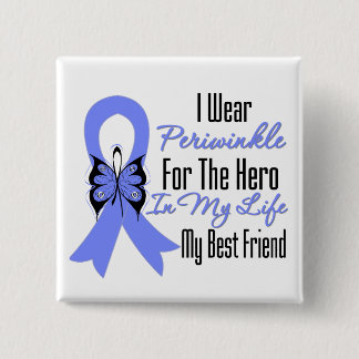 Esophageal Cancer Ribbon Hero Min bästa vän Knapp