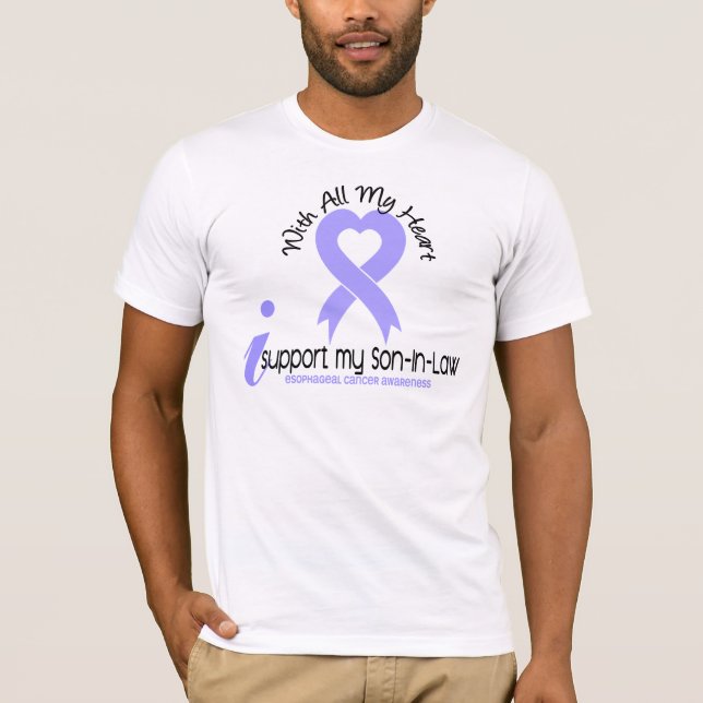 Esophageal cancer stöttar jag min Son-I-Lag Tee Shirt (Framsida)