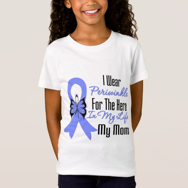 Esophageal cancerbandhjälte min mamma t-shirt (Framsida)