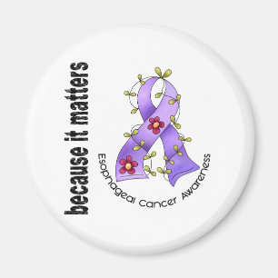 Esophageal cancerblommaband 3 magnet