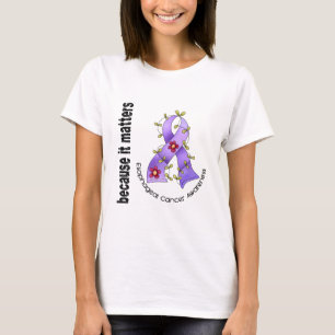 Esophageal cancerblommaband 3 t-shirt