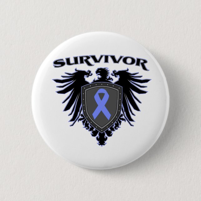 Esophageal canceröverlevandevapensköld knapp (Framsida)