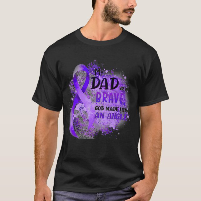 Esophagus esofageal Cancer mitt Pappa var så tecke T Shirt (Framsida)