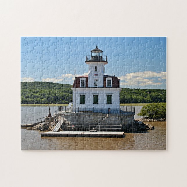 Esopus Meadows Lighthouse, New York Jigszle Puzzle Pussel (Horisontell)
