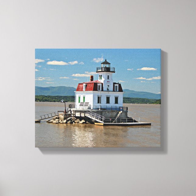 Esopus Meadows Lighthouse, New York Kanvastryck (Framsida)