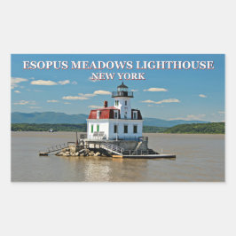 Esopus Meadows Lighthouse, New York Stickers Rektangulärt Klistermärke
