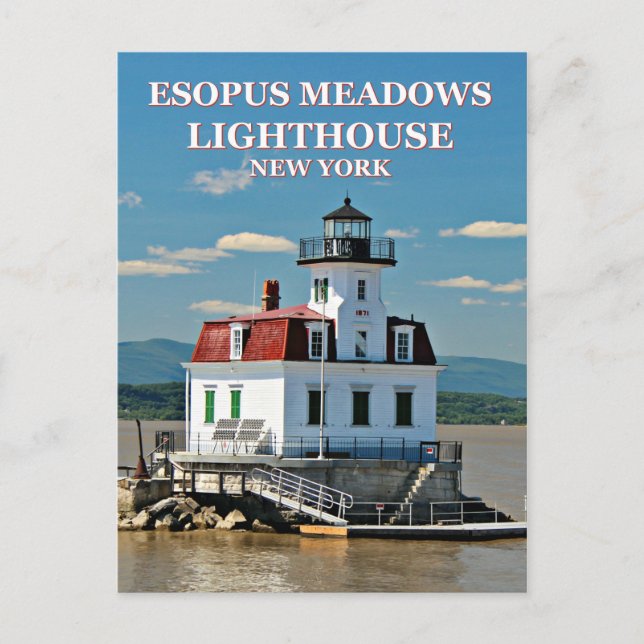 Esopus Meadows Lighthouse, New York-vykort Vykort (Framsida)