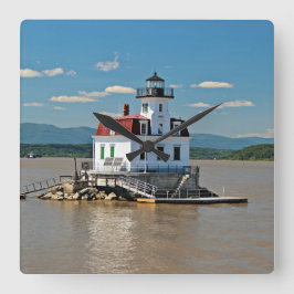 Esopus Meadows Lighthouse, New York Wall Clock Fyrkantig Klocka