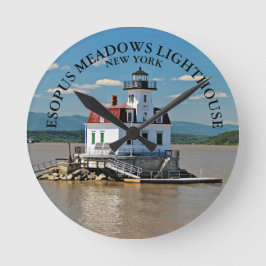 Esopus Meadows Lighthouse, New York Wall Clock Rund Klocka