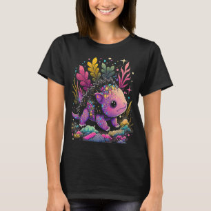 Esoteric Axolotl Pet Crystals Cute Illustration T Shirt