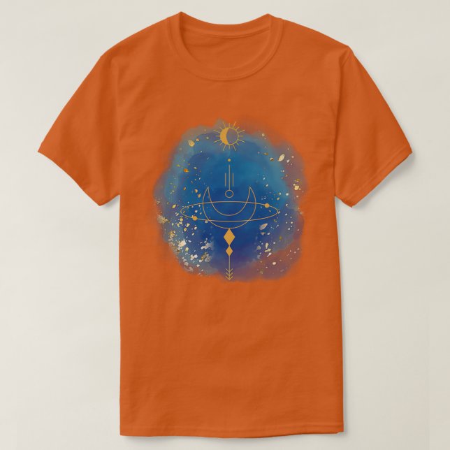 Esoteric Blue Måne T Shirt (Design framsida)