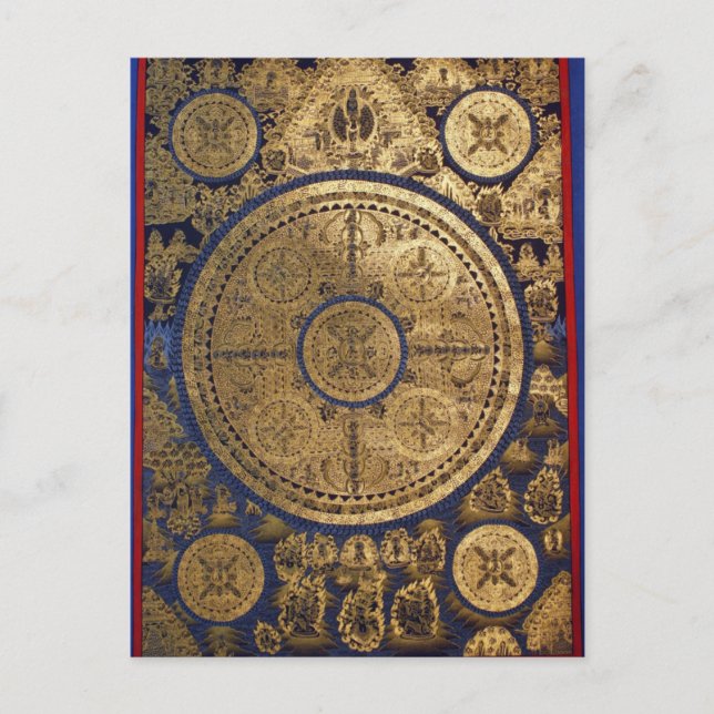 ESOTERIC GOLDEN THANGKA ART VYKORT (Framsida)