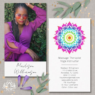 Esoteric Mandala Holistic Metaphysical Boho Photo Visitkort