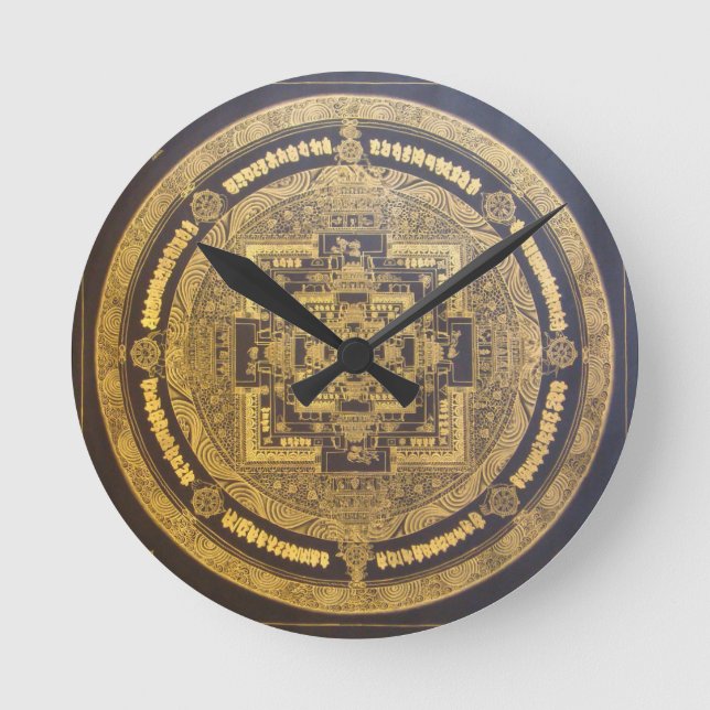 ESOTERIC MANDALA WALL CLOCK DESIGN RUND KLOCKA (Framsida)