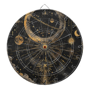 Esoteric Night Himmel Black och Guld Darttavla