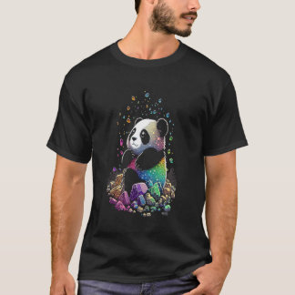 Esoteric Panda Crystals Cute Illustration 2 T Shirt