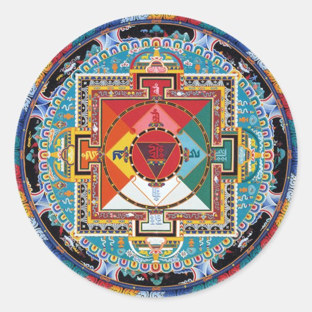 ESOTERIC RADIANT MANDALA RUNT KLISTERMÄRKE (Framsida)