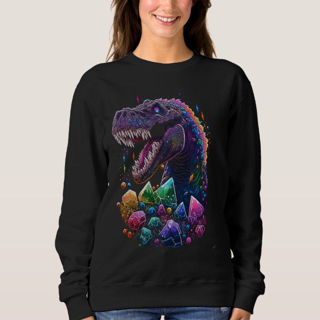 Esoteric Rex Trex Crystals Cute Illustration  1 T Shirt (Framsida)