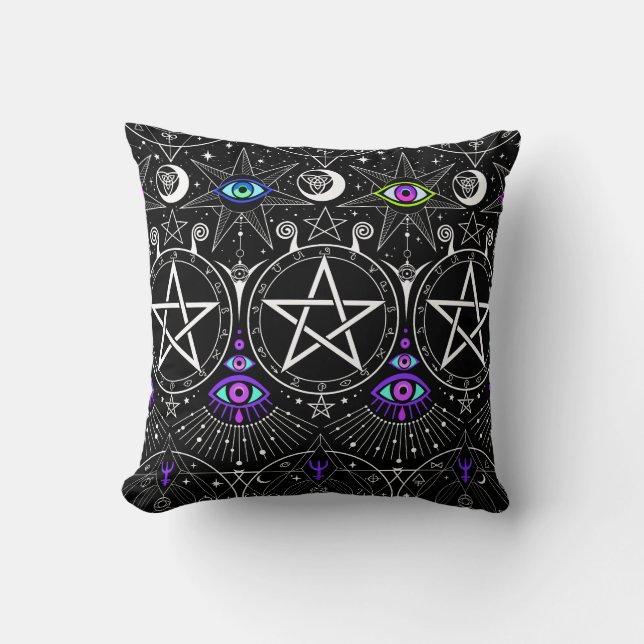 Esoteric symbols Throw Pillow Kudde (Framsida)