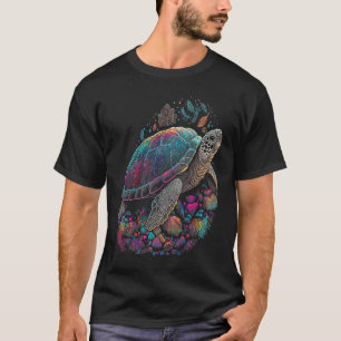 Esoteric Turtle Pet Crystals Cute Illustration T Shirt