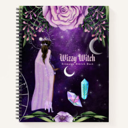 Esoteric Witchcraft Sketchbook Grimoire Lila