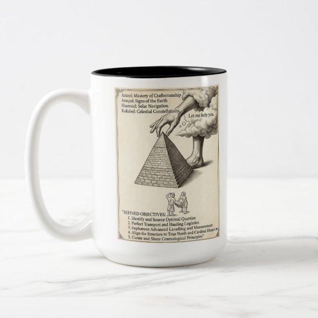 Esoterisk Celestial Urpyramid Två-Tonad Mugg (Vänster)