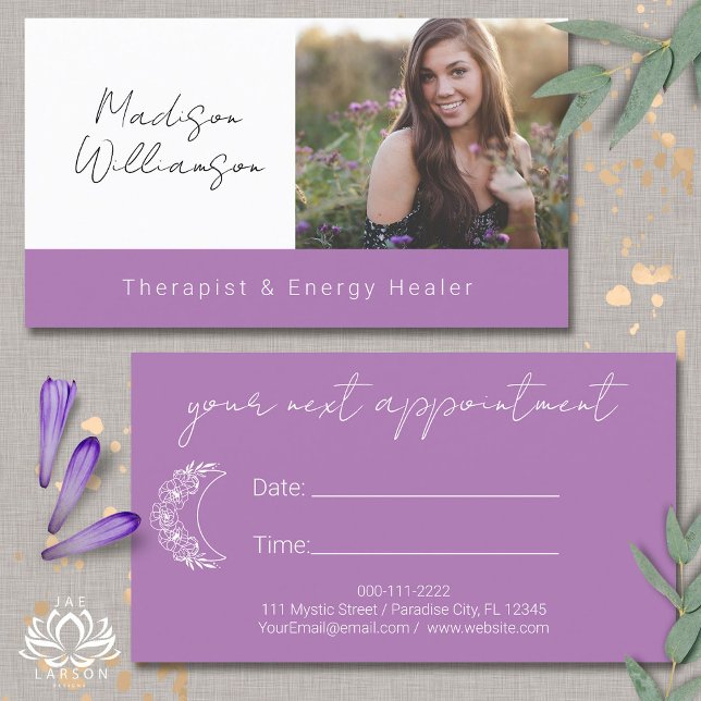 Esoterisk humanistisk modern Måne-foto Möte Visitkort (Skapare uppladdad)