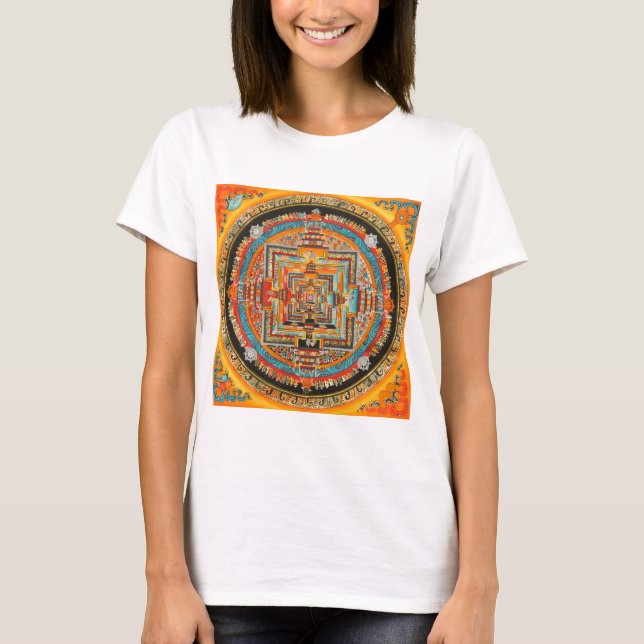 ESOTERISK MANDALA III FÖR KALACHAKRA T-SHIRT (Framsida)