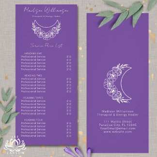 Esoterisk Psychic Modern Services Pris List Reklamkort