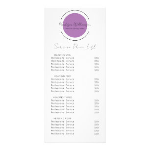 Esoterisk Psychic Modern Services Pris List Reklamkort