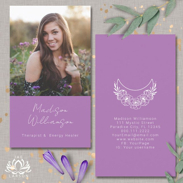 Esoterisk Psykiska energilodern Crescent Måne-foto Visitkort (Skapare uppladdad)