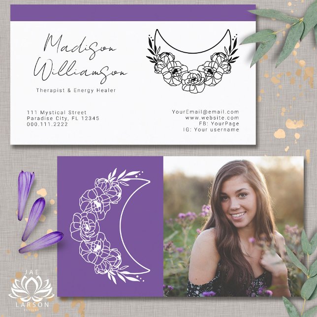 Esoterisk Psykiska energilodern Crescent Måne-foto Visitkort (Skapare uppladdad)