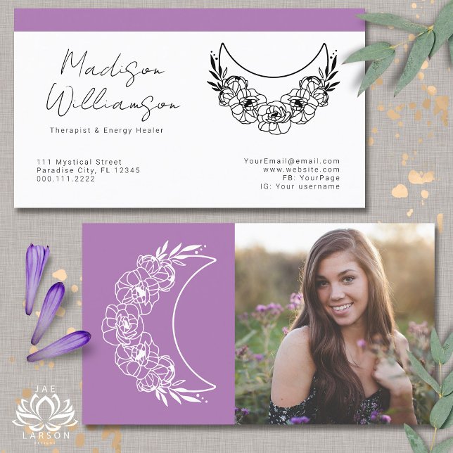 Esoterisk Psykiska energilodern Crescent Måne-foto Visitkort (Skapare uppladdad)