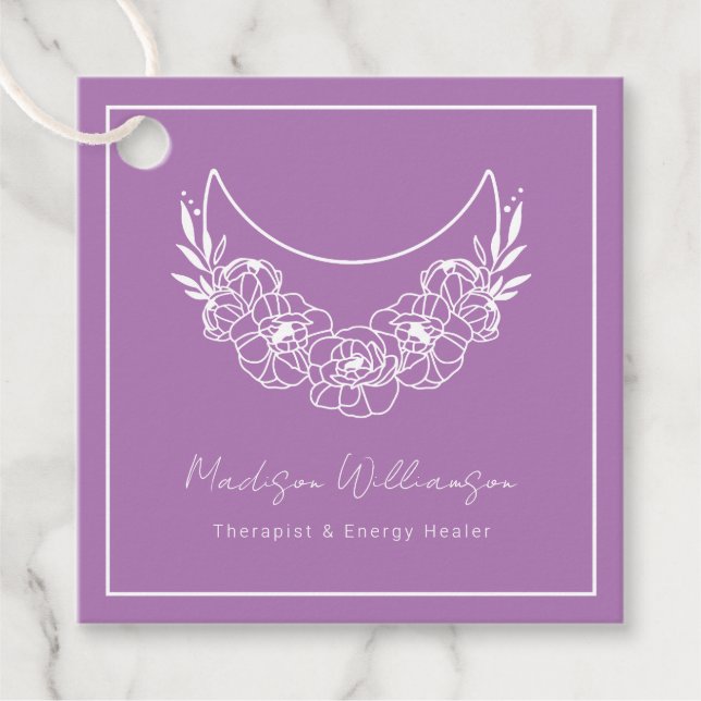 Esoterisk psykologisk, modern, minimalistisk cresc gåvor etiketter (Framsida)