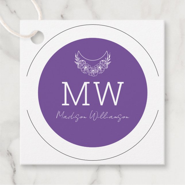 Esoterisk psykologisk, modern, minimalistisk cresc gåvor etiketter (Framsida)