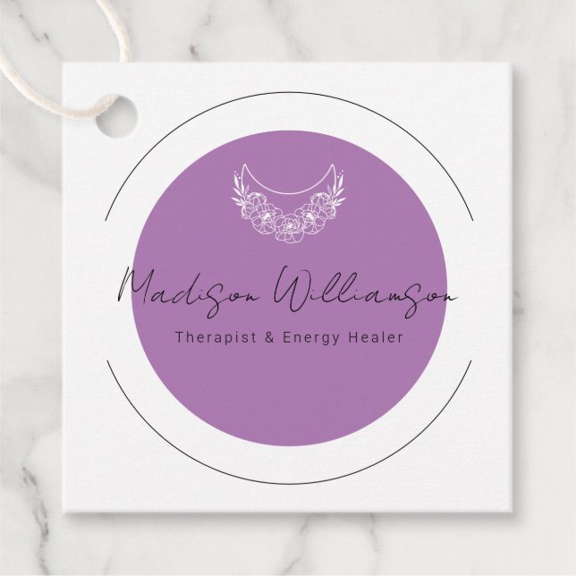 Esoterisk psykologisk, modern, minimalistisk cresc gåvor etiketter (Framsida)