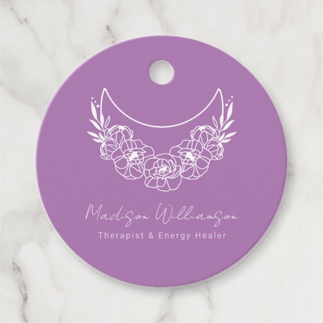 Esoterisk psykologisk, modern, minimalistisk cresc gåvor etiketter (Framsida)