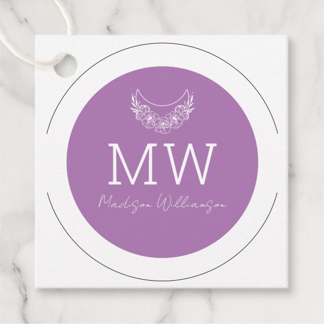 Esoterisk psykologisk, modern, minimalistisk cresc gåvor etiketter (Framsida)