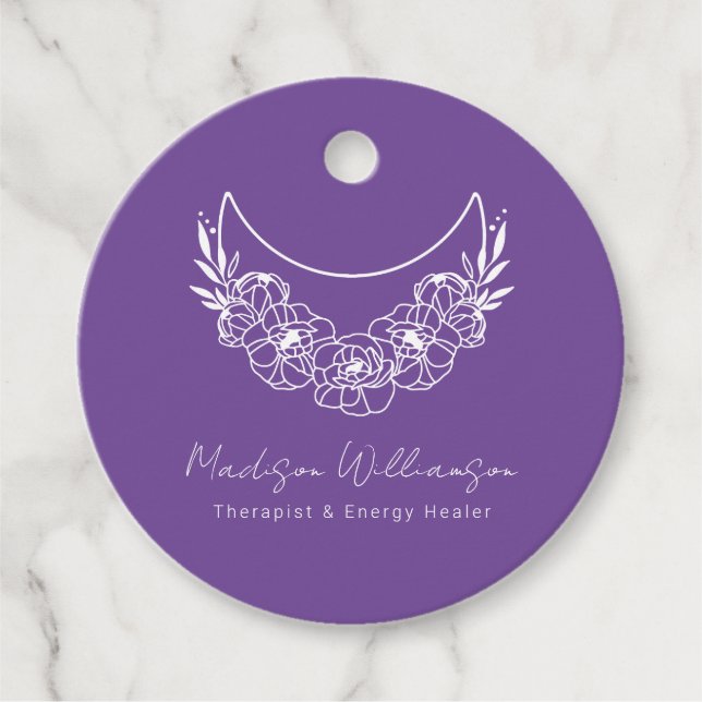 Esoterisk psykologisk, modern, minimalistisk cresc gåvor etiketter (Framsida)