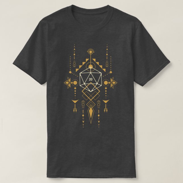 Esoteriska D20-punktsgeometriska former T Shirt (Design framsida)