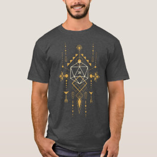 Esoteriska D20-punktsgeometriska former T Shirt