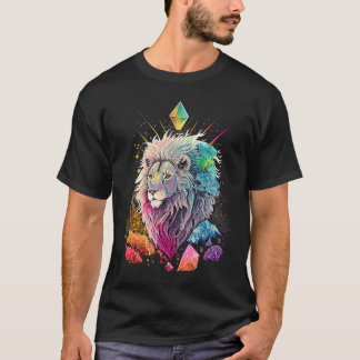 Esoteriska Lejon Kristaller Söt Illustration  2 T Shirt