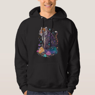 Esoteriska Tiger Kristaller Söt Illustration 2 Hoodie