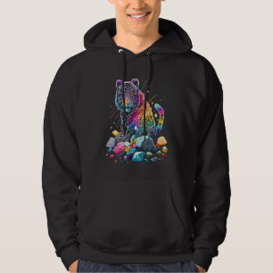 Esoteriska Tigerkristaller Söt Illustration 1 Hoodie