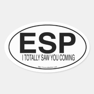 ESP Rolig Euro Oval dekal stil slogan  Ovalt Klistermärke
