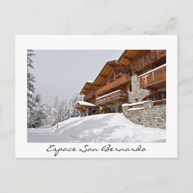 Espace San Bernardo vit text vykort (Framsida)