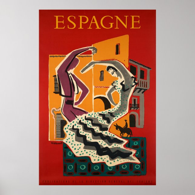 Espagne, Spanien, reseposter Poster (Framsidan)