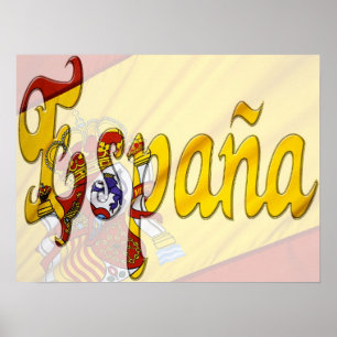 España Banderas ~ Spanska Flagga Poster