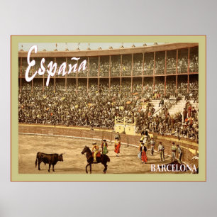 España ~ Barcelona ~ Vintage resor Poster