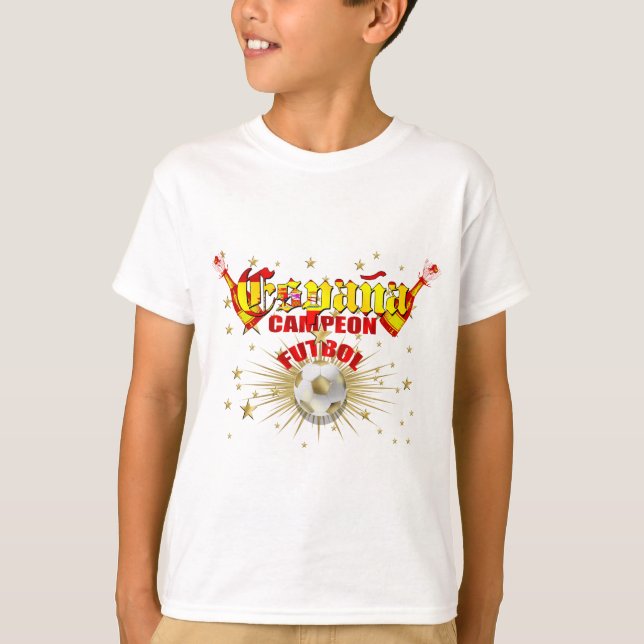 España Campeon Futbol-gåvor Tee Shirt (Framsida)